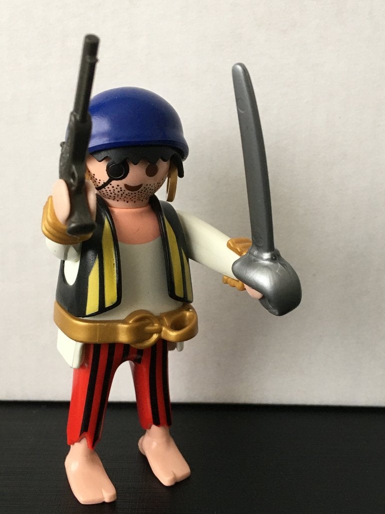 Pop playmobil piraat, Ophalen of Verzenden, Zo goed als nieuw