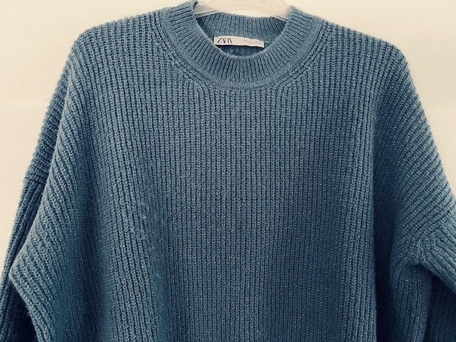 Zara, een heerlijke comfortabele blauwe trui maat L., Blauw, Zara, Maat 42/44 (L), Ophalen of Verzenden