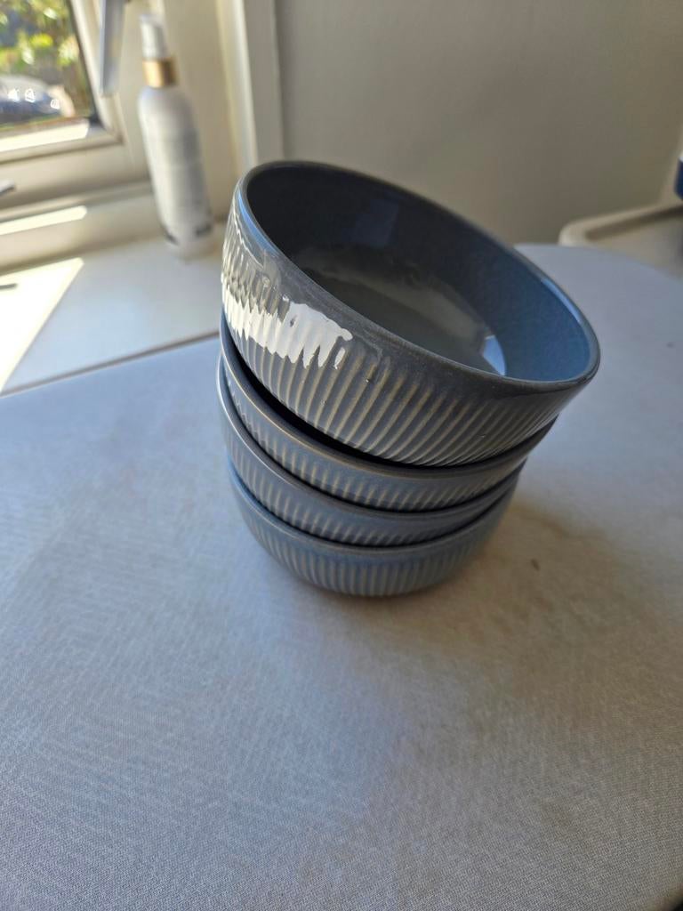royal kempen begeer kom 12 cm blauw 4 stuks, Ophalen of Verzenden, Nieuw, Overige stijlen, Kom(men)