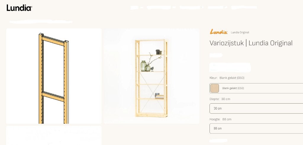 Lundia Variozijstuk 88x30 blank gelakt in nette staat, Ophalen, Gebruikt