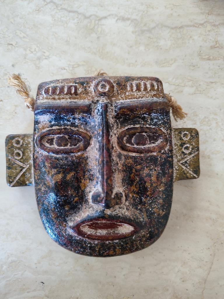 Mexico handgemaakt muurmasker naar pre-columbiaanse kunst, Steen/keramiek, Verzenden, Masker, Handgemaakt