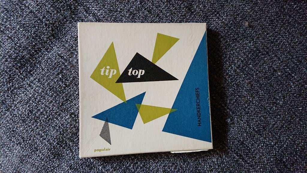 Vintage zakdoeken set in doos, jaren vijftig, Antiek en Kunst, Ophalen of Verzenden