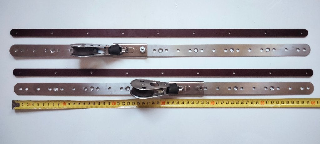 Fokkenrails genuarails set, 60 cm x 2,5 cm, Watersport en Boten, Zeilen en Zeiltoebehoren, Ophalen of Verzenden, Gebruikt, Genua of Fok