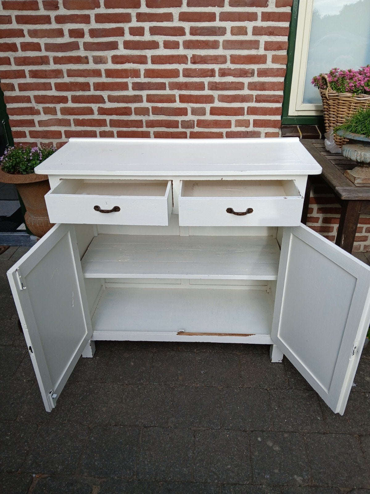 Landelijke houten tv-kast/opbergkast met lades mooi kast, Huis en Inrichting, Kasten | Overige, Ophalen