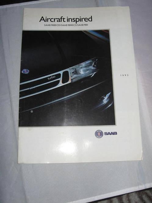 Saab folder 19 bladzijde 1993 SAAB 9000, Boeken, Auto's | Folders en Tijdschriften, Zo goed als nieuw, Overige merken, Ophalen of Verzenden