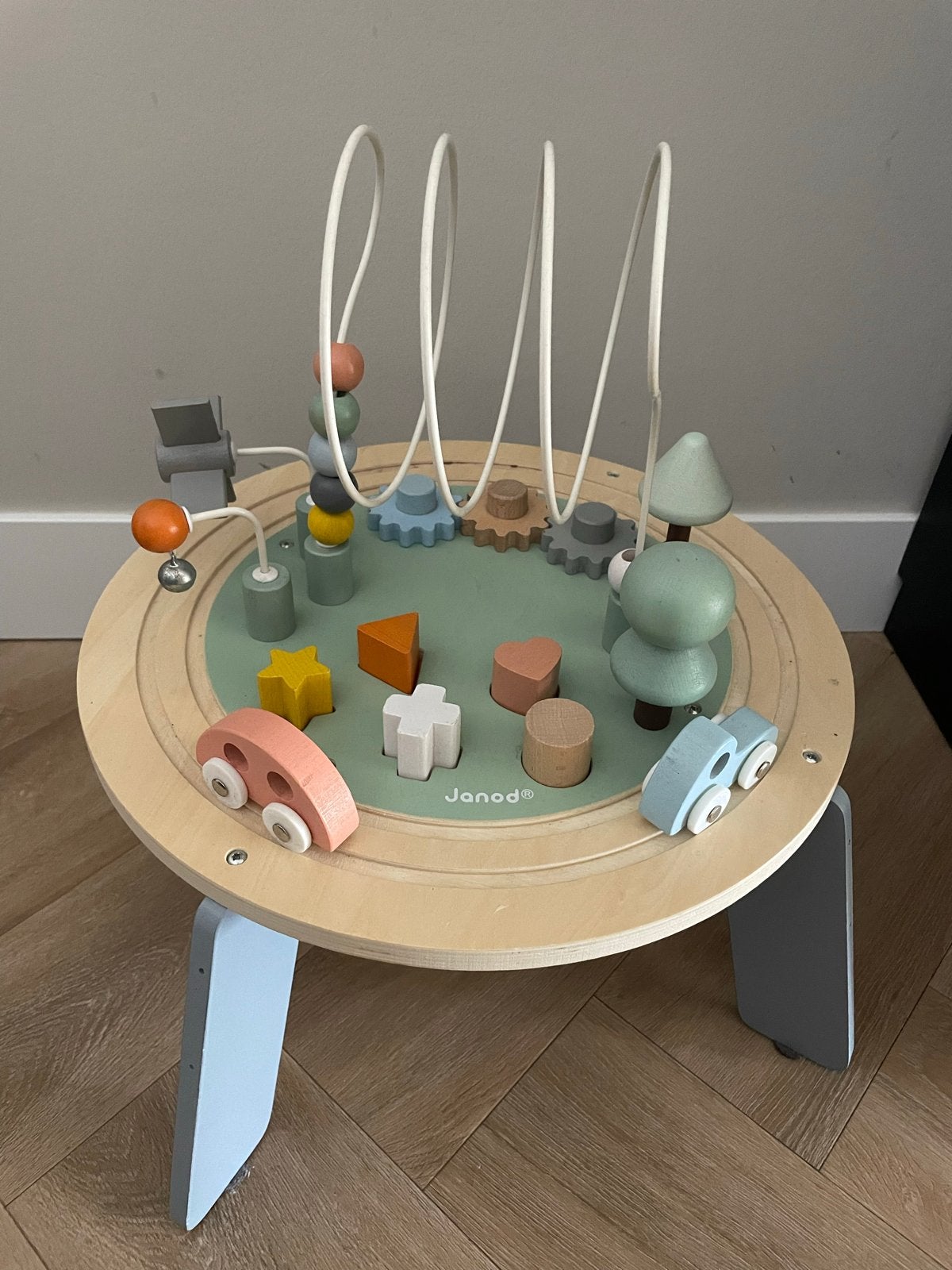 Janod Sweet Cocoon houten activiteitentafel | Motoriek, Ophalen, Gebruikt, Overige typen