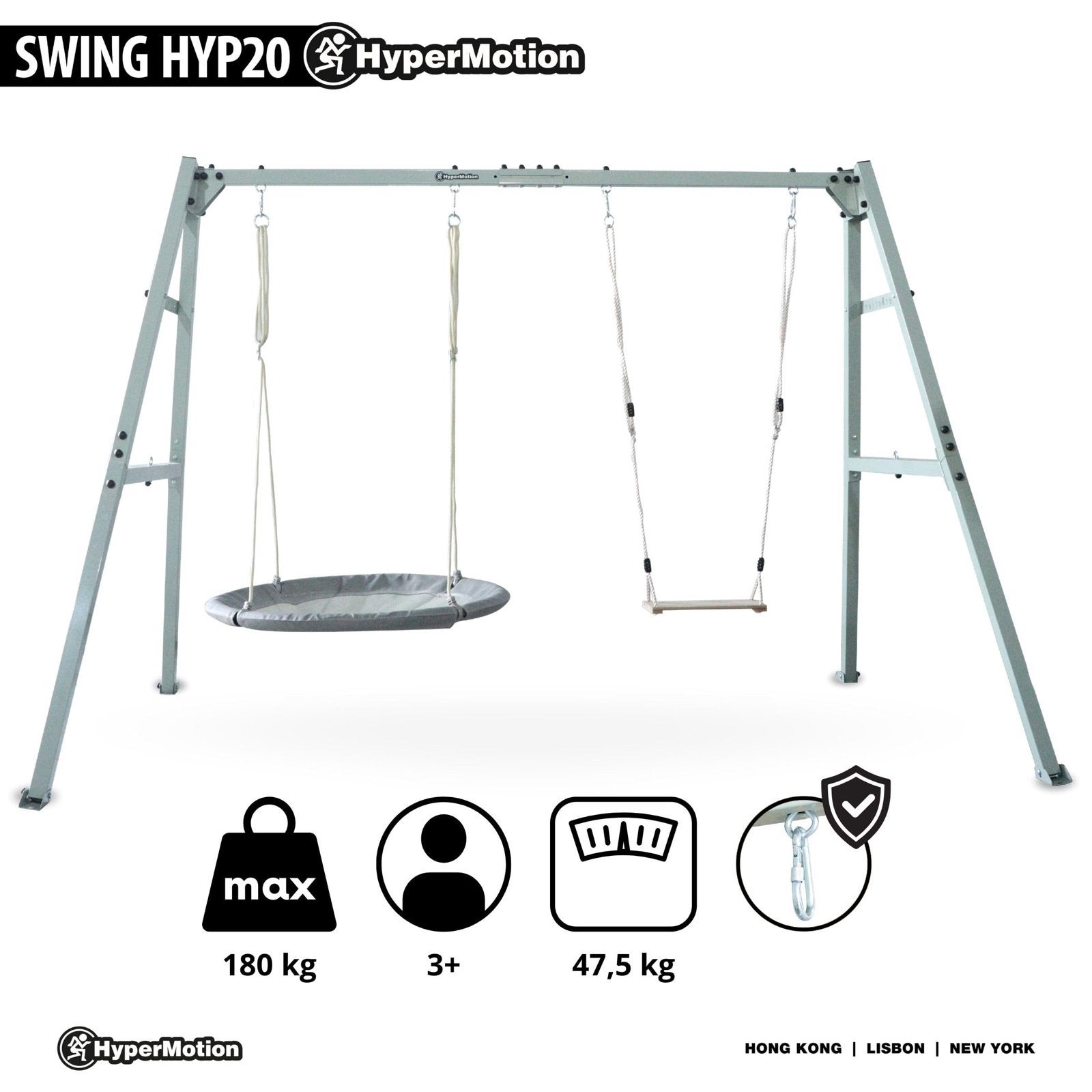 HyperMotion Dubbele Schommel Set HYP20 - Nieuw in doos, Ophalen of Verzenden, Nieuw, Schommel