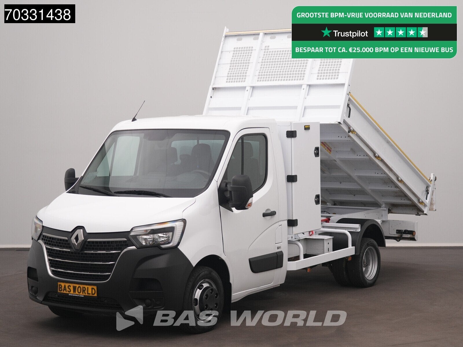 Renault Master 145PK Kipper 3,5t Trekhaak Dubbellucht met Ki, 145 pk, Stof, Gebruikt, Euro 6