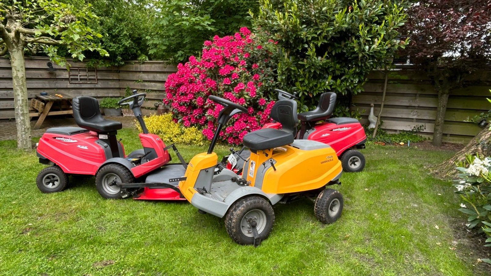 ‼️Diverse Stiga-Castel Garden Frontmaaiers naar eigen wens‼️, Ophalen, Gebruikt, Versnellingen, Minder dan 90 cm