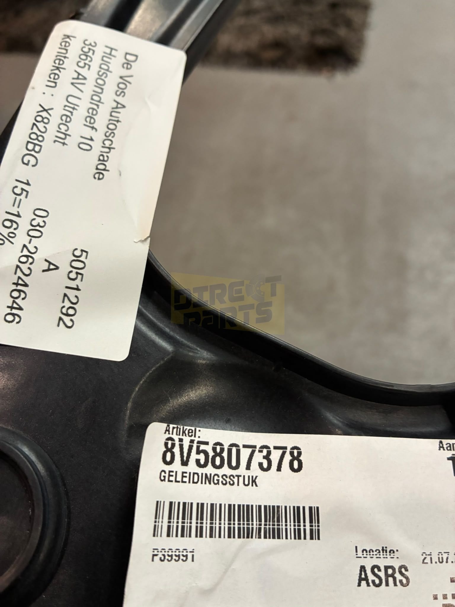 Audi A3 (05/12-05/20) Achterbumperglijsteun rechts achter Or, -, Voor, -, Nieuw