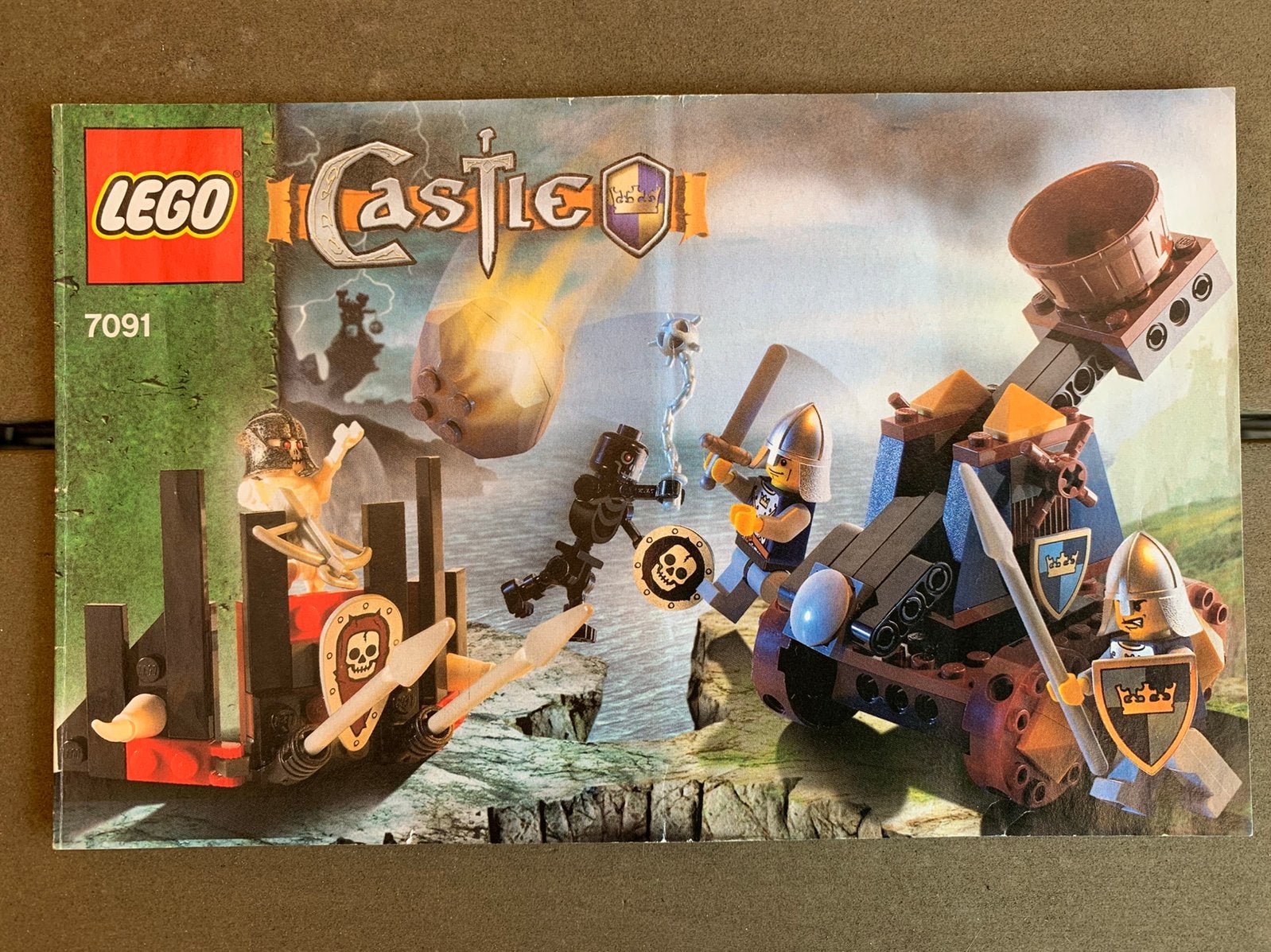 Bouwtekening Lego Castle 7091 Knights Catapult Defence, Lego, Overige typen, Ophalen of Verzenden, Zo goed als nieuw