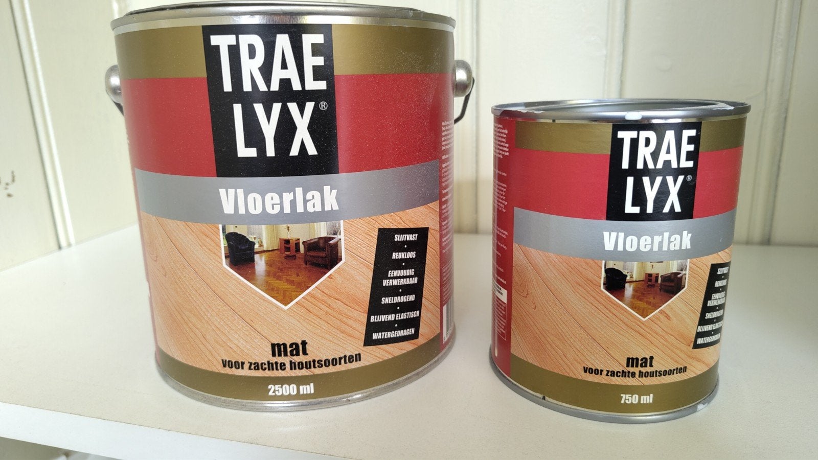 Trae lyx vloerlak mat 3 l white wash, Ophalen, Overige kleuren, Zo goed als nieuw, Lak