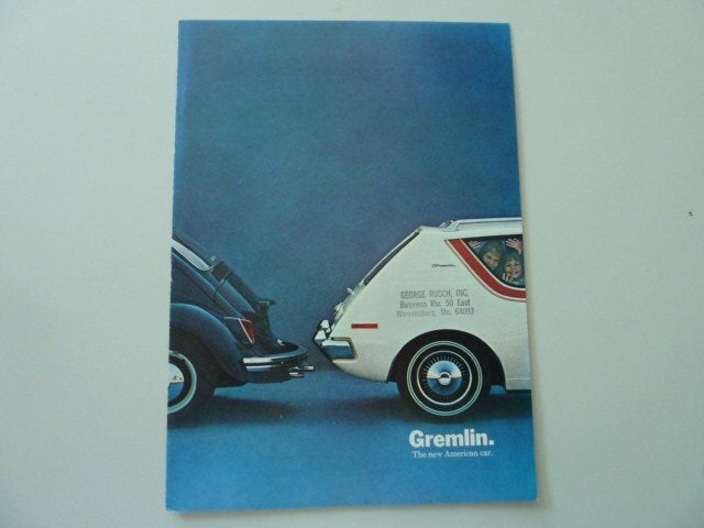 1970 1/2 AMC American Motors Gremlin vs VW Beetle Brochure, Ophalen of Verzenden, Gelezen, Volkswagen