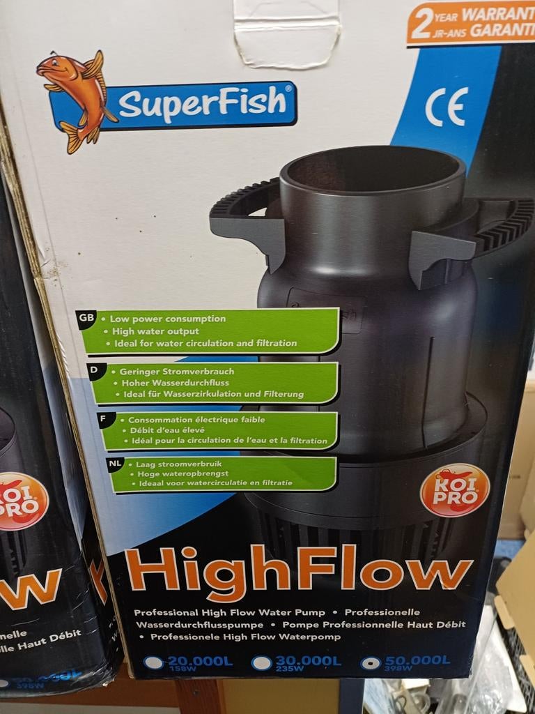 SuperFish HighFlow waterpomp nieuw vanaf 110 euro, Ophalen of Verzenden, Nieuw, Vijverpomp