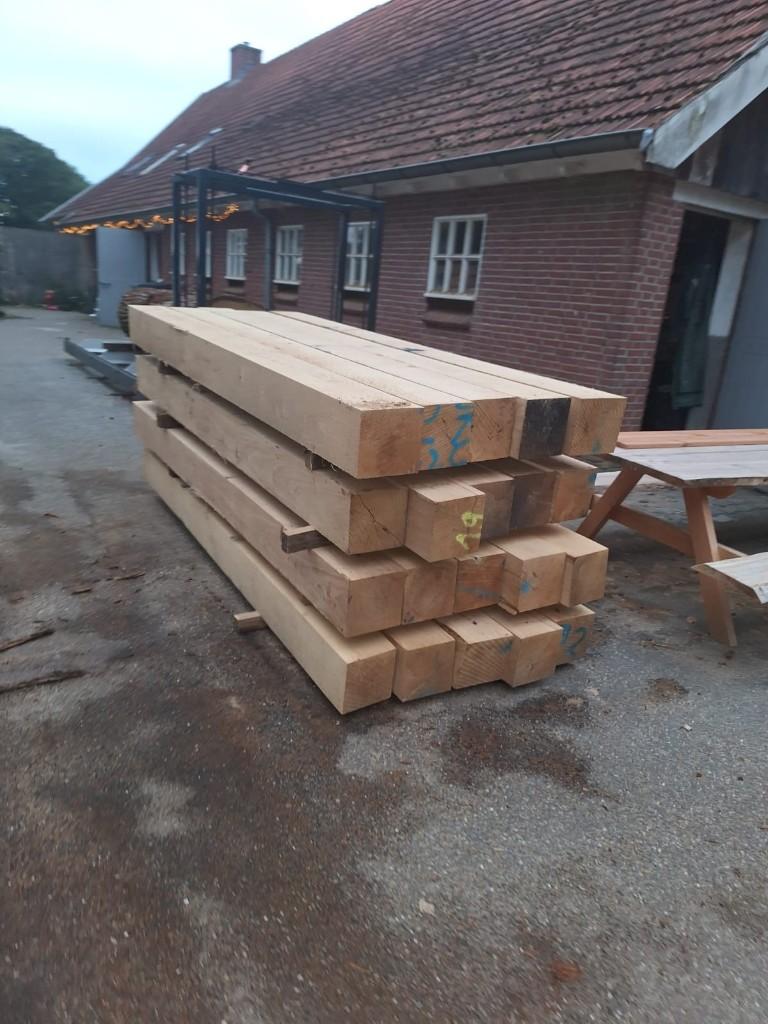 eiken balken fijnbezaagd 15x15cm, Ophalen, Nieuw, Hardhout, 250 cm of meer