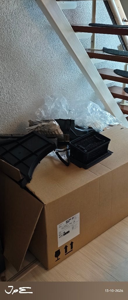 IKEA FORDELAKTIG inductiekookplaat met afzuiging onderdelen, Ophalen, Gebruikt, 4 kookzones, Inbouw