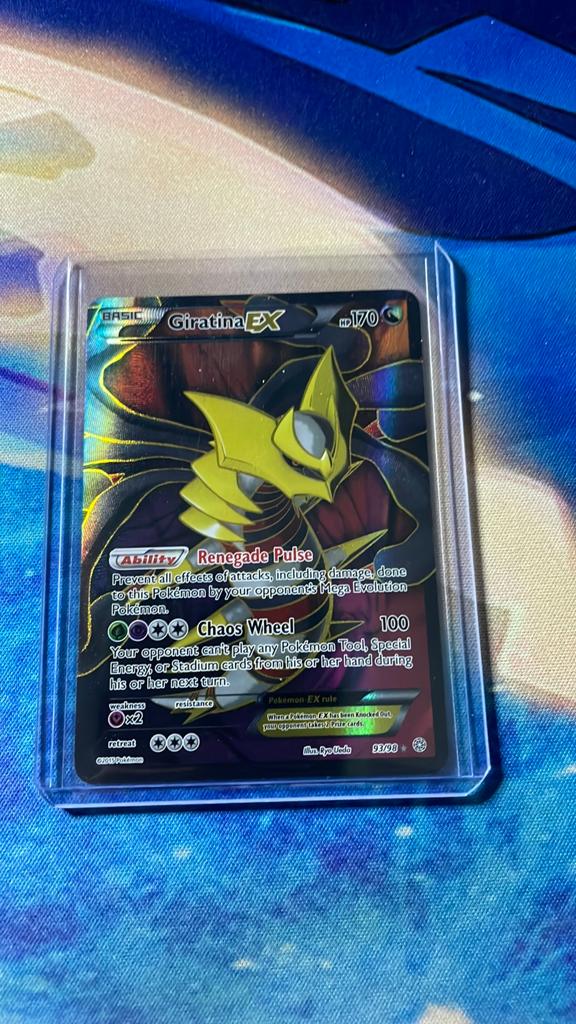 Giratina EX Pokémon Kaart - Full Art (93/98), Ophalen of Verzenden, Zo goed als nieuw, Losse kaart, Foil