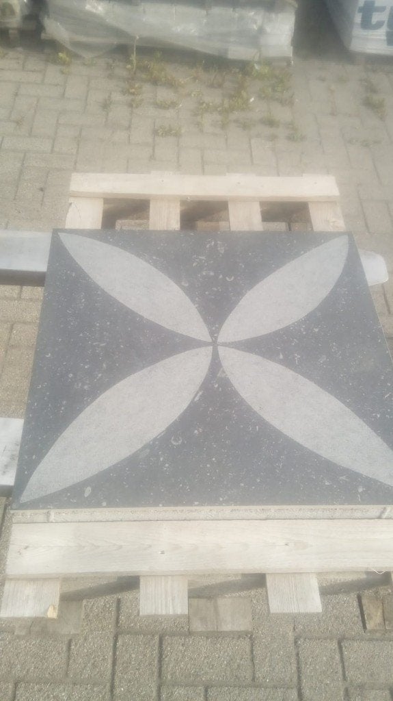 Kera Twice 60x60x4,8 cm Flower Lotus, Tuin en Terras, Tegels en Klinkers, Nieuw, Terrastegels, Keramiek, Ophalen