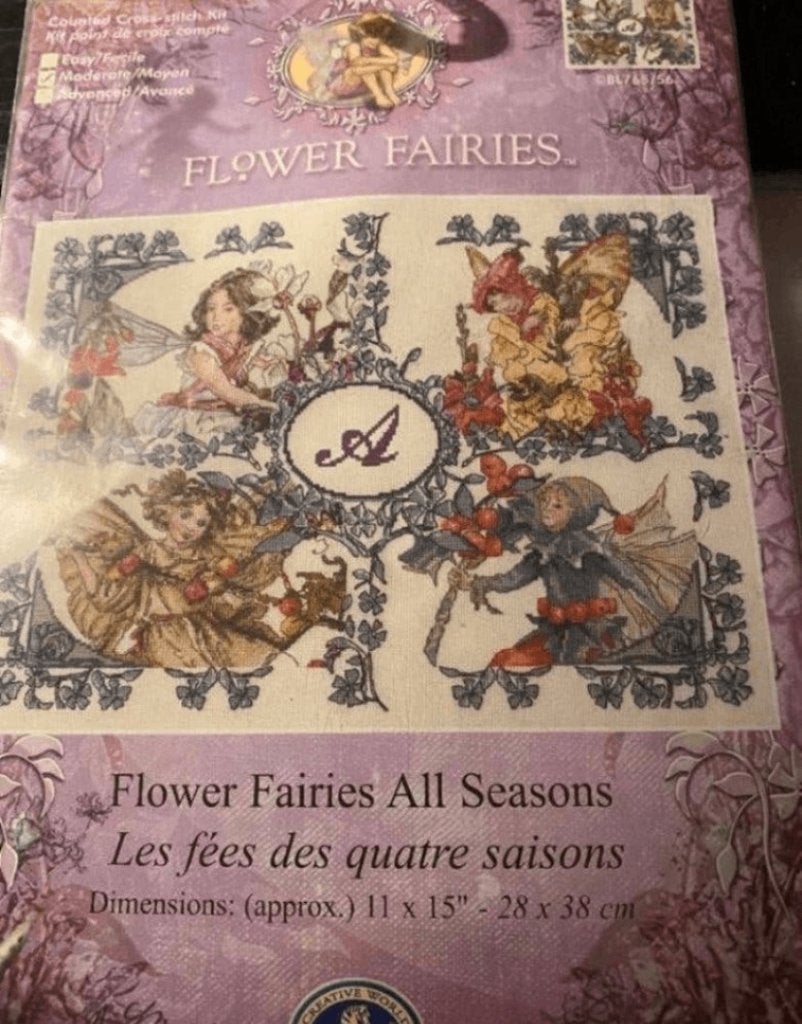 BORDUURPAKKET FLOWER FAIRIES ALL SEASONS, Hobby en Vrije tijd, Verzenden, Nieuw, Handborduren, Borduurpakket