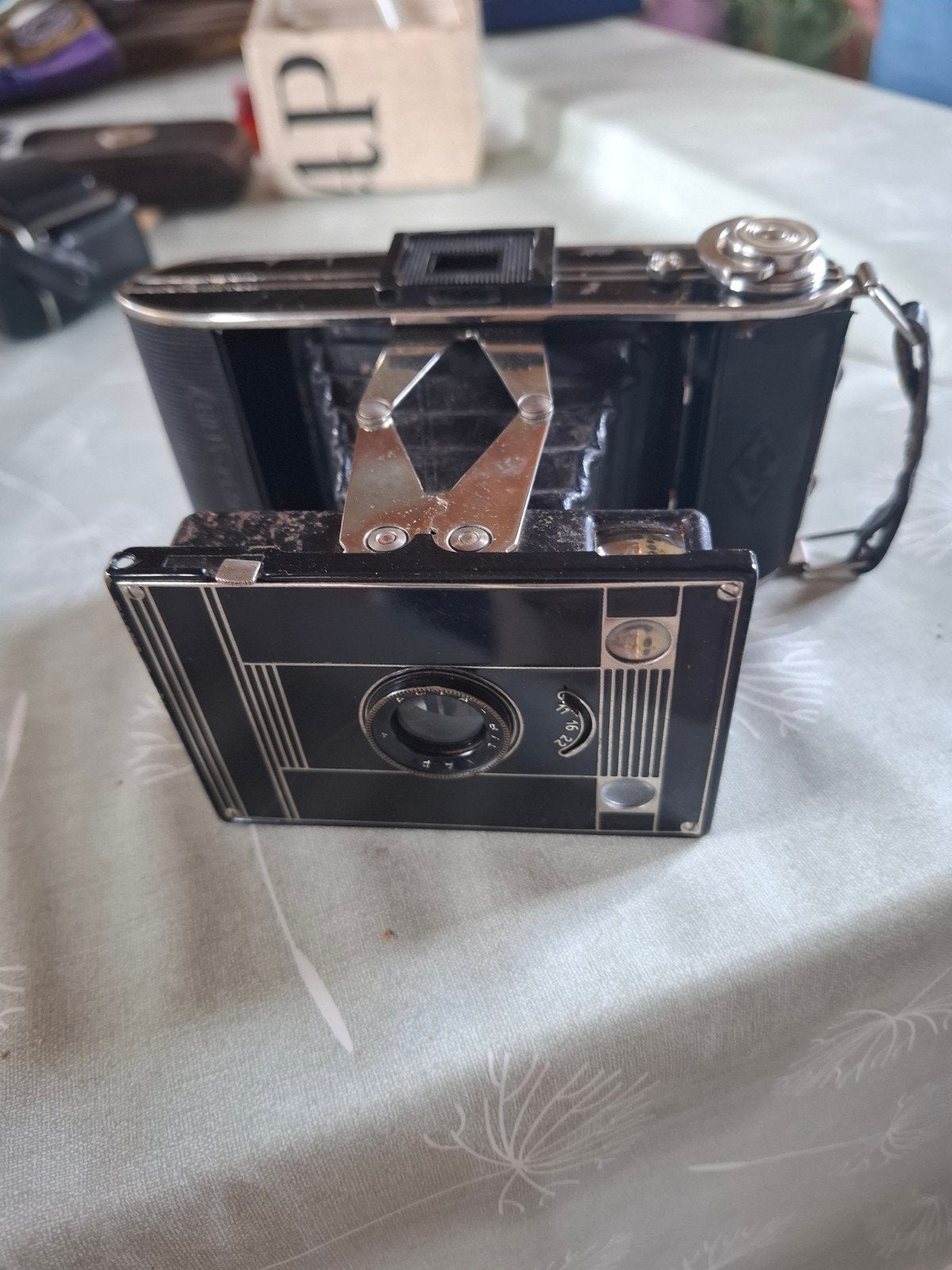 Agfa Billy Clack balgcamera met lederen tas, Ophalen of Verzenden