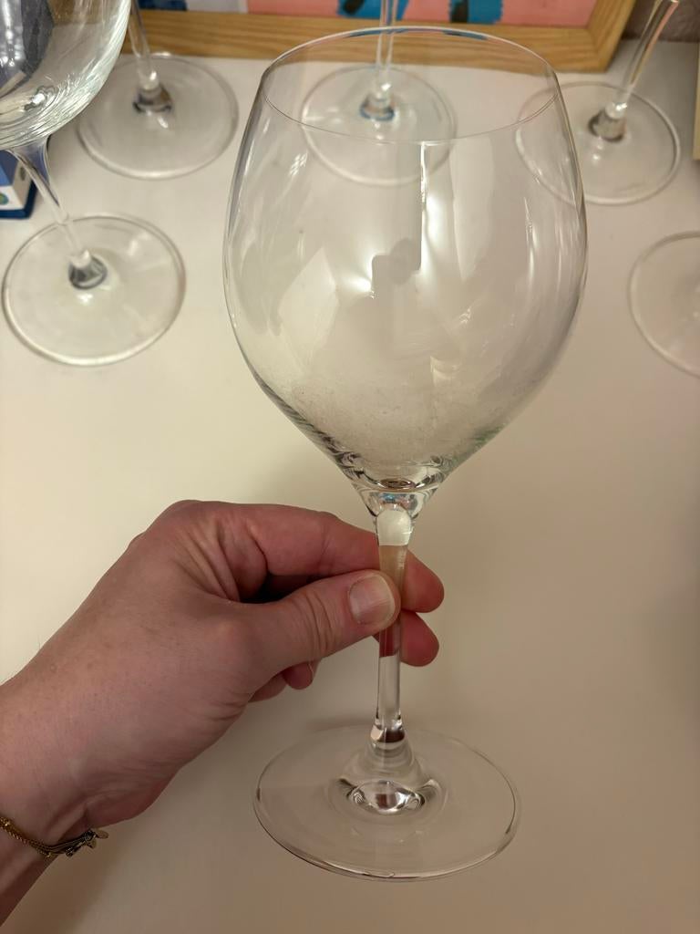 Villeroy en Boch XXL Wijnglazen, 6 stuks, Ophalen, Glas of Glazen, Gebruikt, Glas