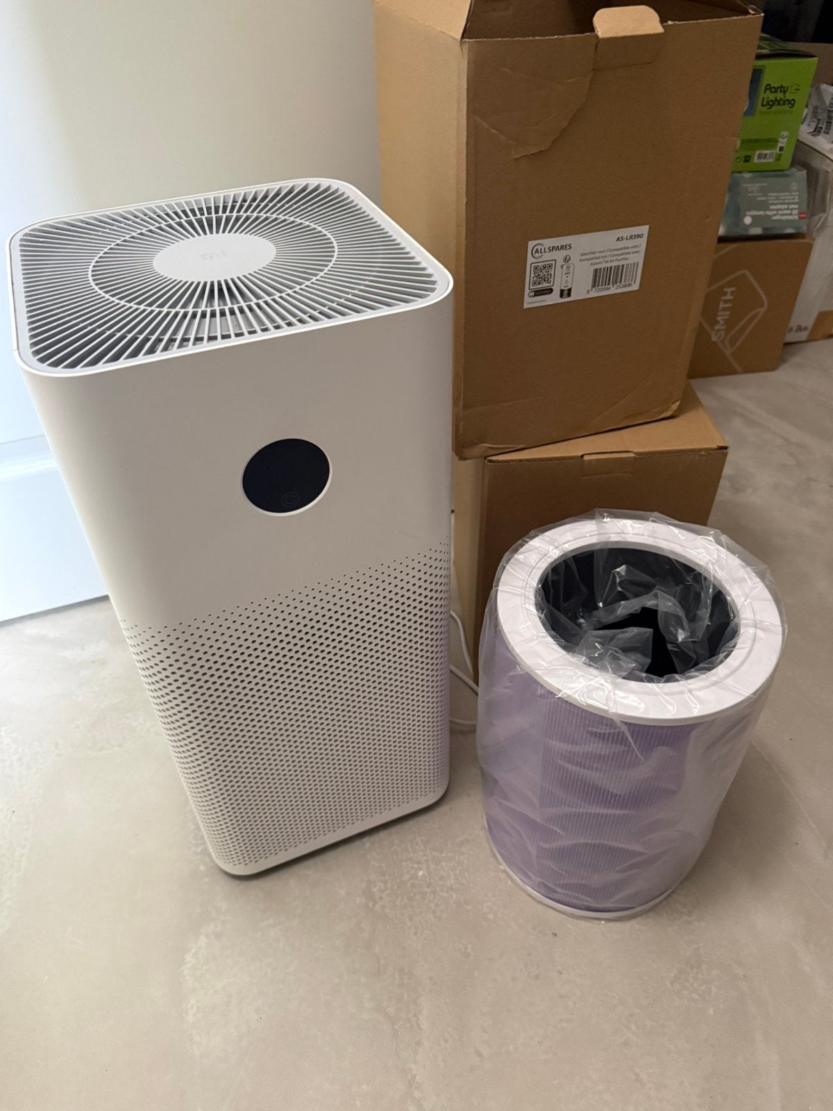 Xiaomi Mi Air Purifier 3H + 2 nieuwe HEPA-filters | Compleet, Witgoed en Apparatuur, Luchtbehandelingsapparatuur, Zo goed als nieuw