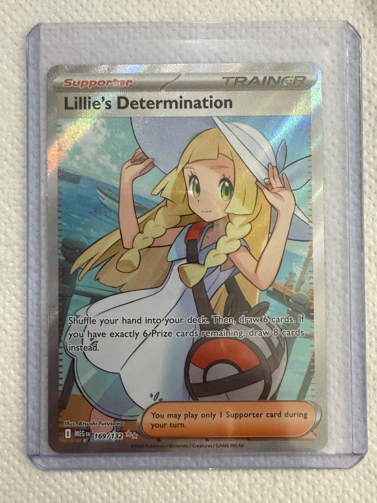 Lillie's Determination Pokémon Kaart (Full Art Foil), Ophalen, Zo goed als nieuw, Losse kaart, Foil