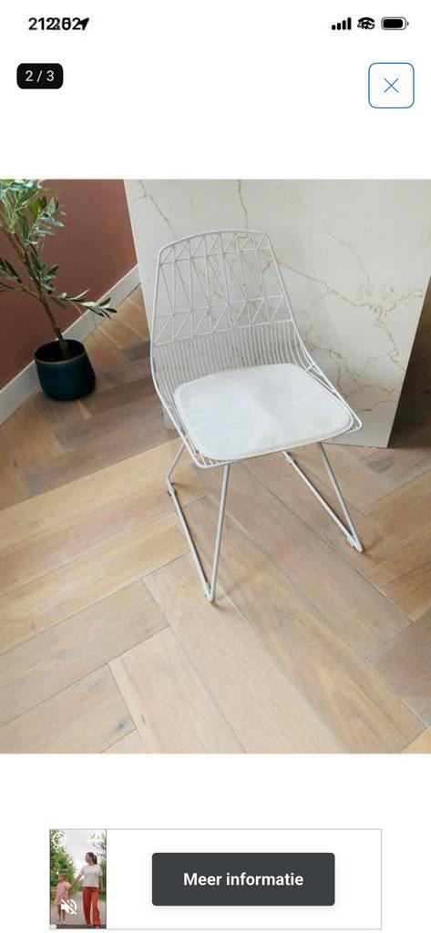 Wire chair - draad stoel wit Japandi / Scandinavisch, Ophalen, Gebruikt, Wit, Japandi, Scandinavisch