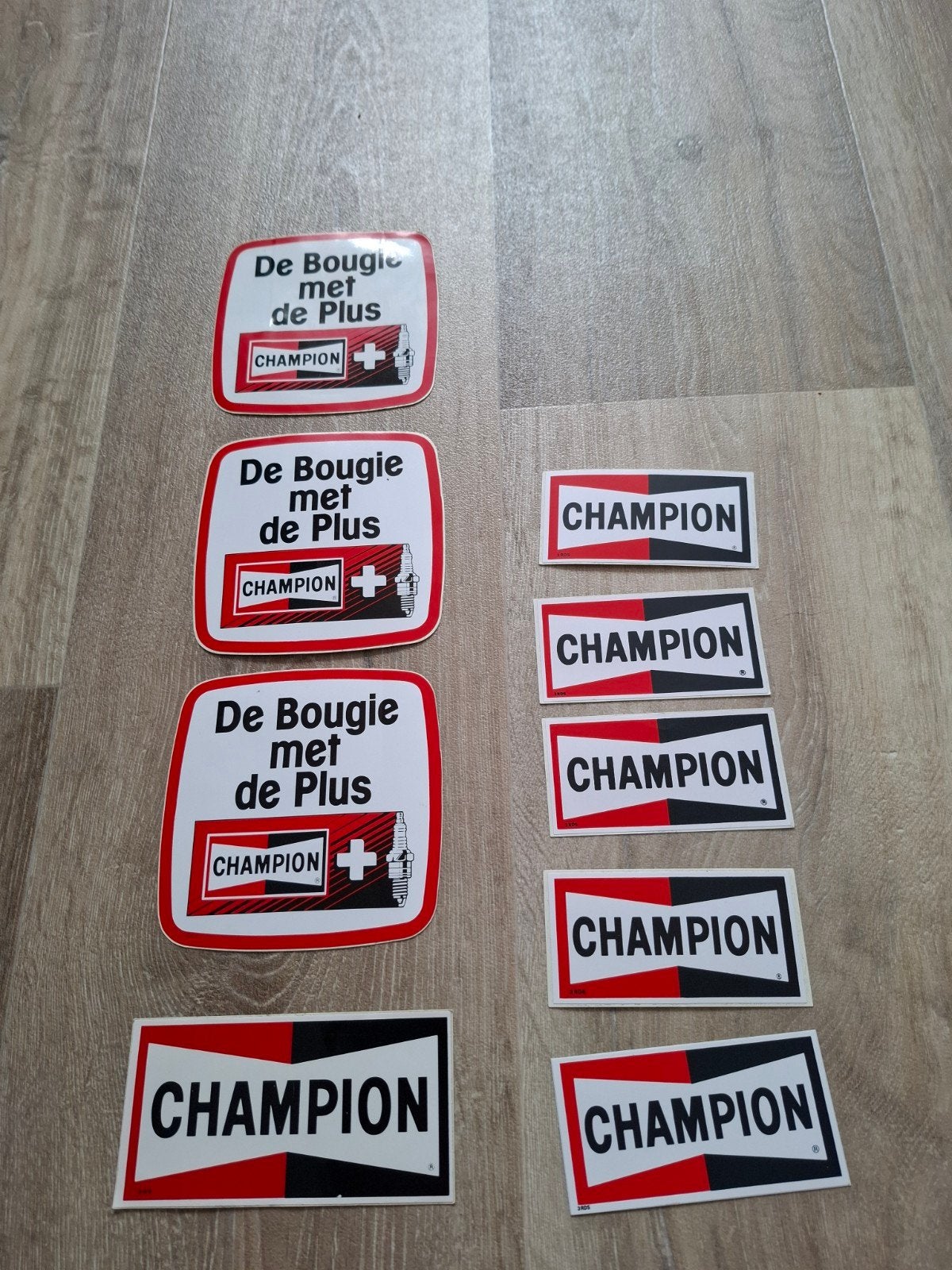 stickers Champion spark plugs, Ophalen of Verzenden, Zo goed als nieuw, Merk