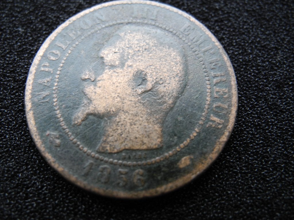 Franse 10 Centimes 1856 Keizer Empereur Napoleon 3, Ophalen of Verzenden, Frankrijk, Losse munt
