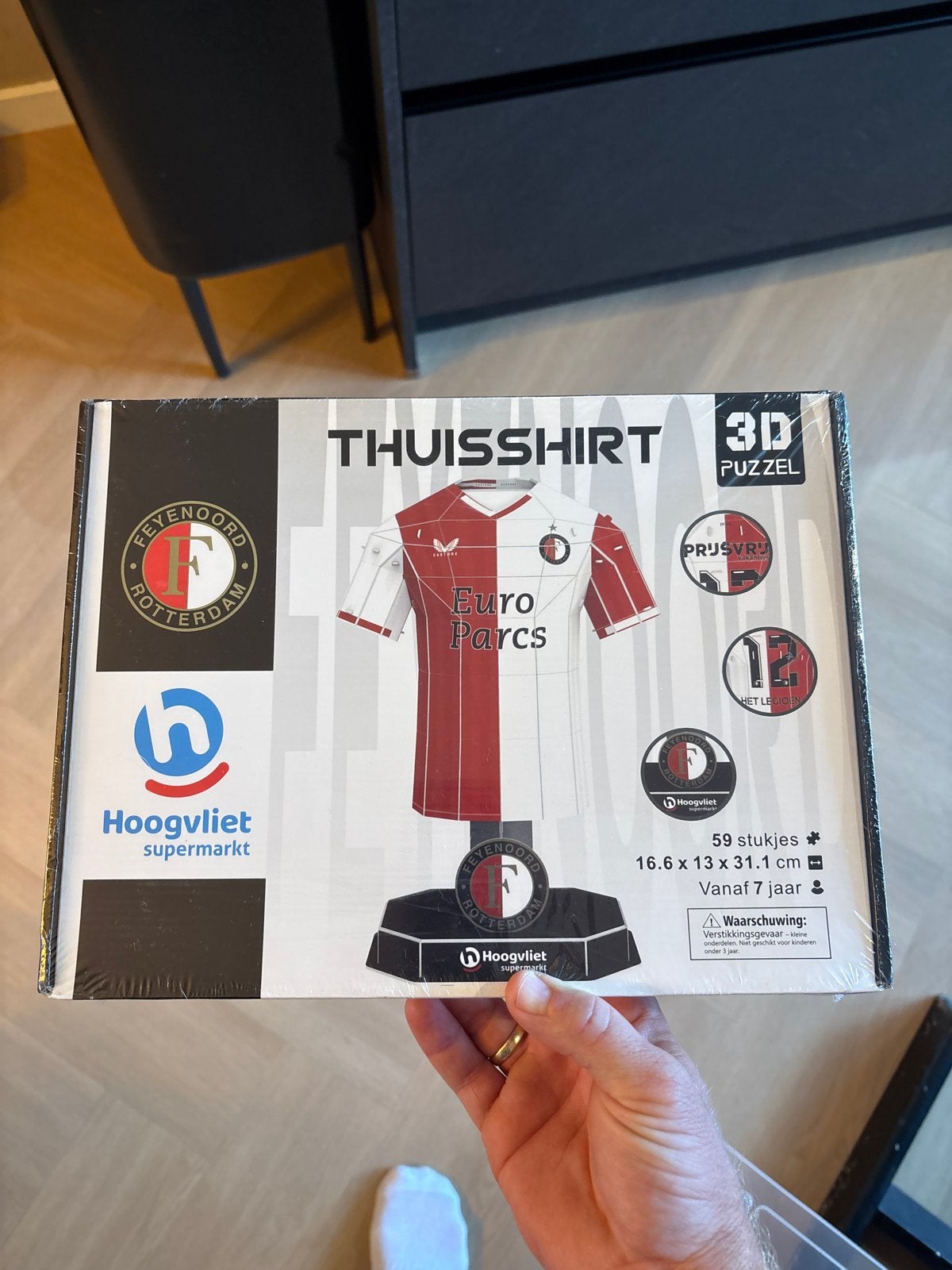 Feyenoord thuisshirt 3D puzzel - Nieuw in verpakking, Ophalen of Verzenden, Nieuw, Feyenoord, Spel