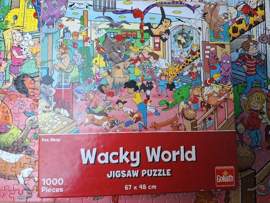 Legpuzzel Pet Shop Wacky World van 1000 stukjes, Ophalen of Verzenden, 500 t/m 1500 stukjes, Gebruikt, Legpuzzel