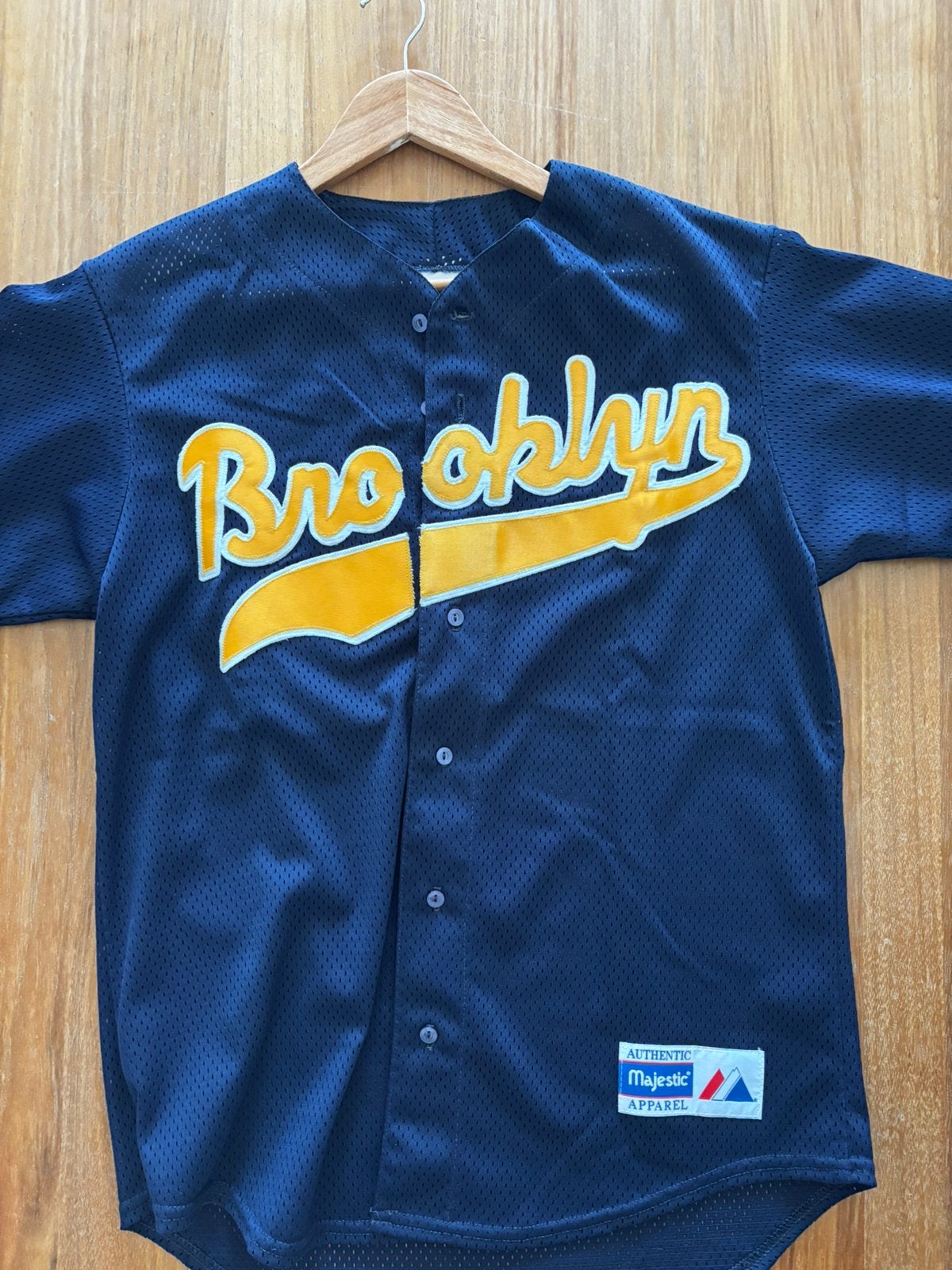 Majestic Brooklyn baseball jersey mt M, Sport en Fitness, Honkbal en Softbal, Ophalen of Verzenden, Zo goed als nieuw, Kleding