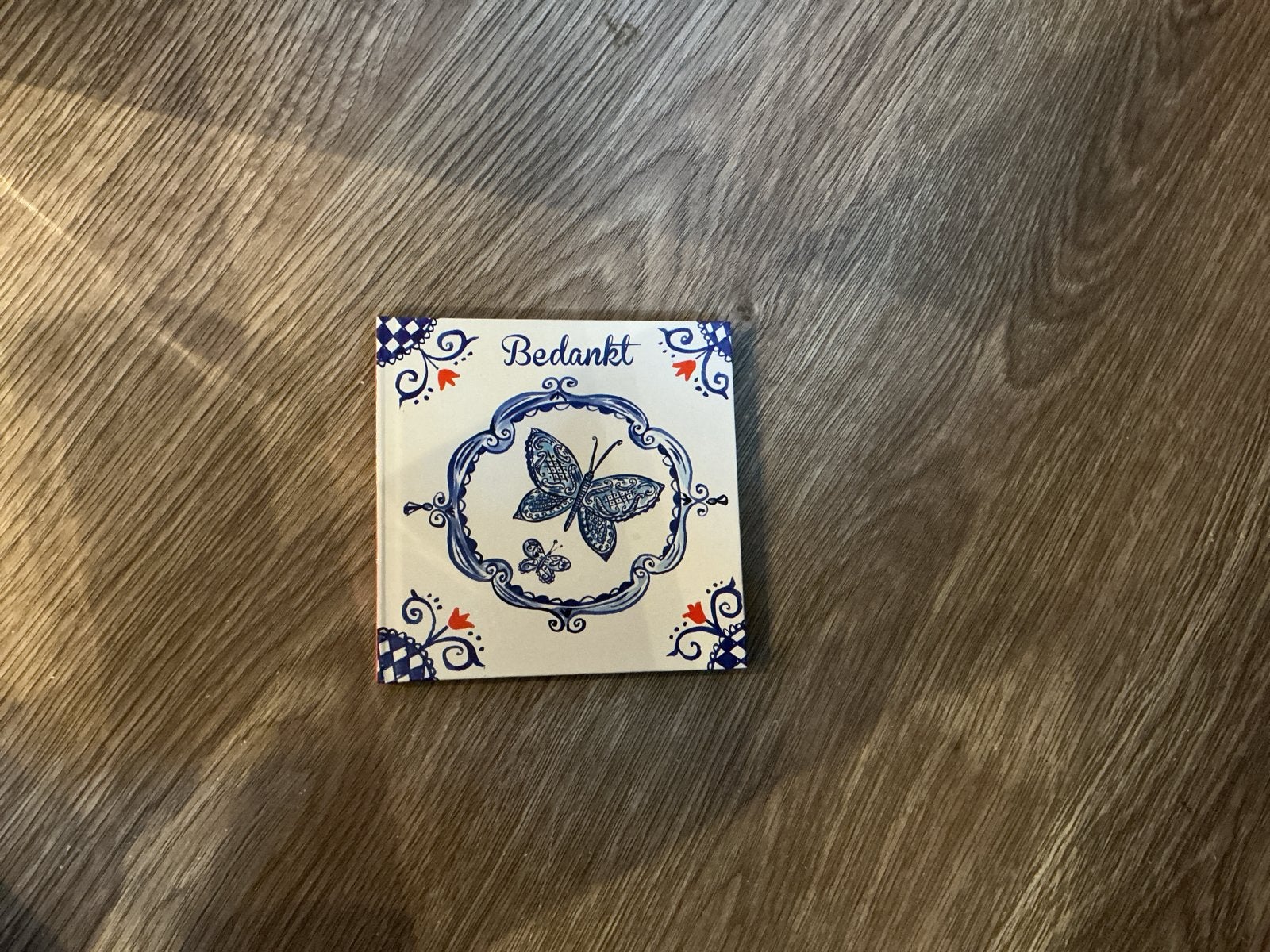 Bedankt boekje - Delfts blauw vlinder design, Boeken, Ophalen of Verzenden, Nieuw