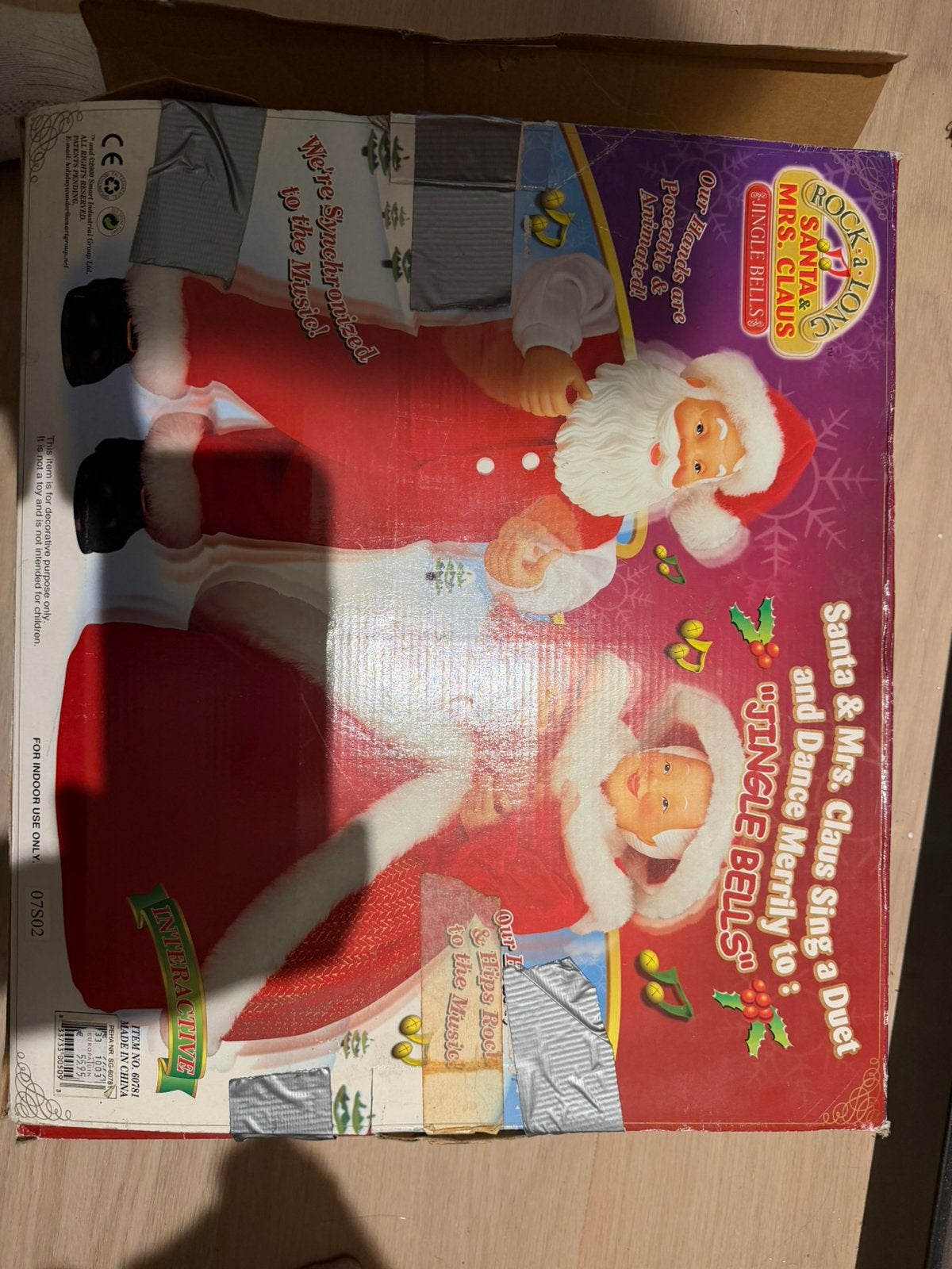 Vintage dansende en zingende kerstman en kerstvrouw, Ophalen of Verzenden, Zo goed als nieuw