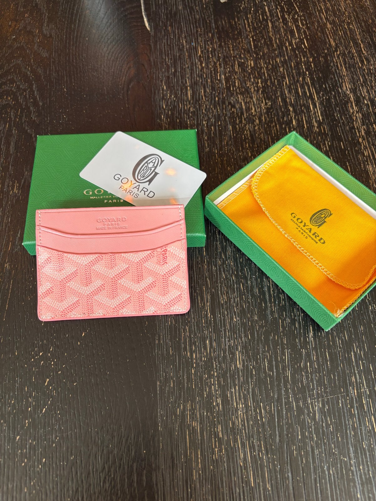 Goyard Portemonnee Roze Kaarthouder, Ophalen, Nieuw, Roze, Overige merken
