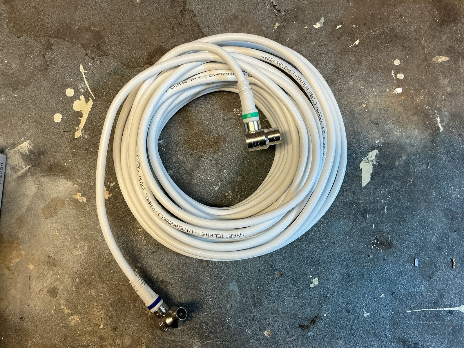 Coaxiale kabel - Telenet Interkabel - Wit, Audio, Tv en Foto, Audiokabels en Televisiekabels, Ophalen, Gebruikt, 5 tot 10 meter
