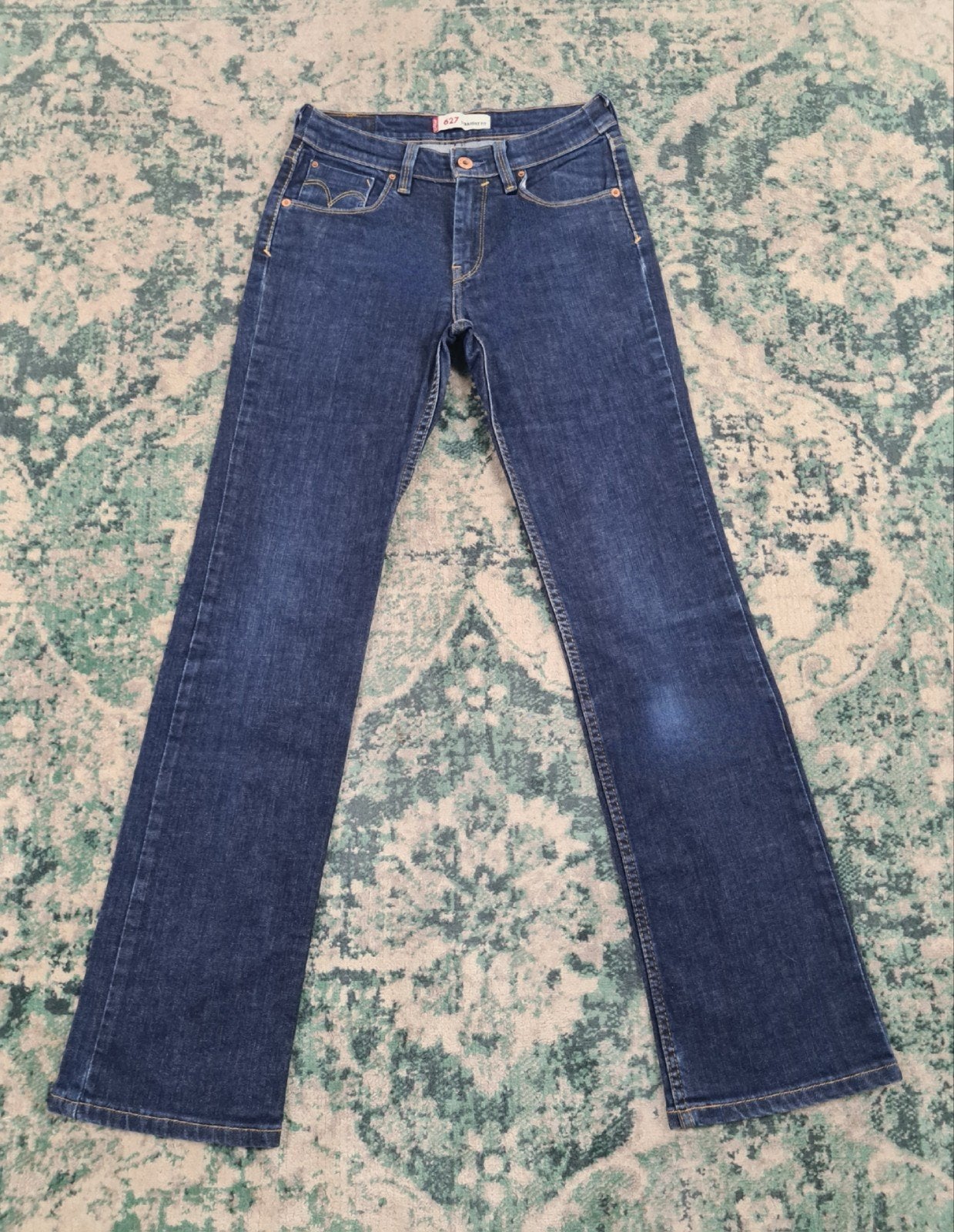 Levi's 627 straight Fit W27 L32 Dames Tulsi2732 Mid-rise, Blauw, Ophalen of Verzenden, Zo goed als nieuw, W27 (confectie 34) of kleiner