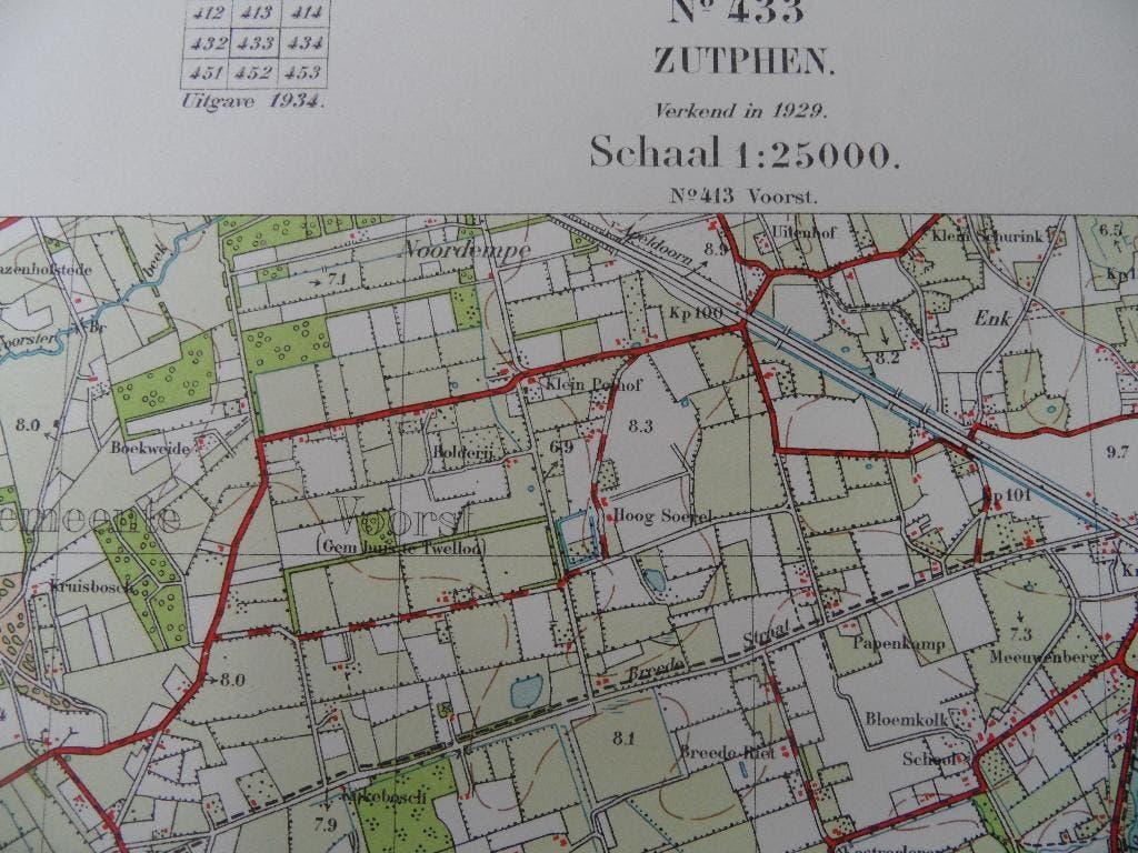 36 Zutphen Hal Hoven  Foto litho 1934, Ophalen of Verzenden