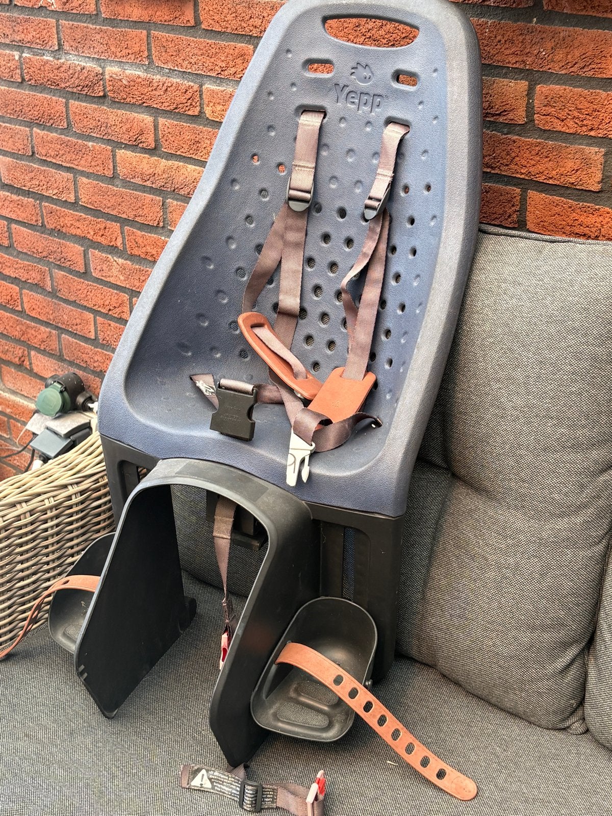 Yepp Fietsstoel Achter met Bevestiging - Gebruikt, Achterzitje, Ophalen of Verzenden, 9 t/m 36 kg, Gebruikt