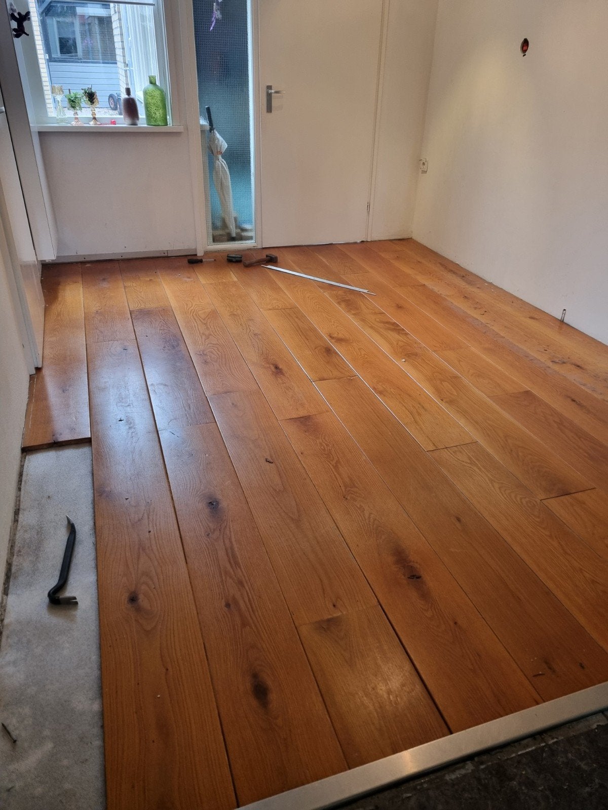 Eikenhouten vloerdelen, 12 m², opknapper, Ophalen, Gebruikt, Vloerdelen of -planken, 10 m² of meer