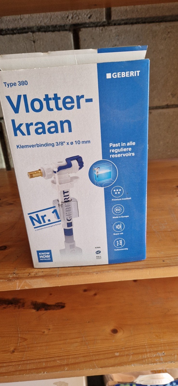 Geberit Vlotterkraan Type 380 - Nieuw in doos, Ophalen of Verzenden, Nieuw, Kraan