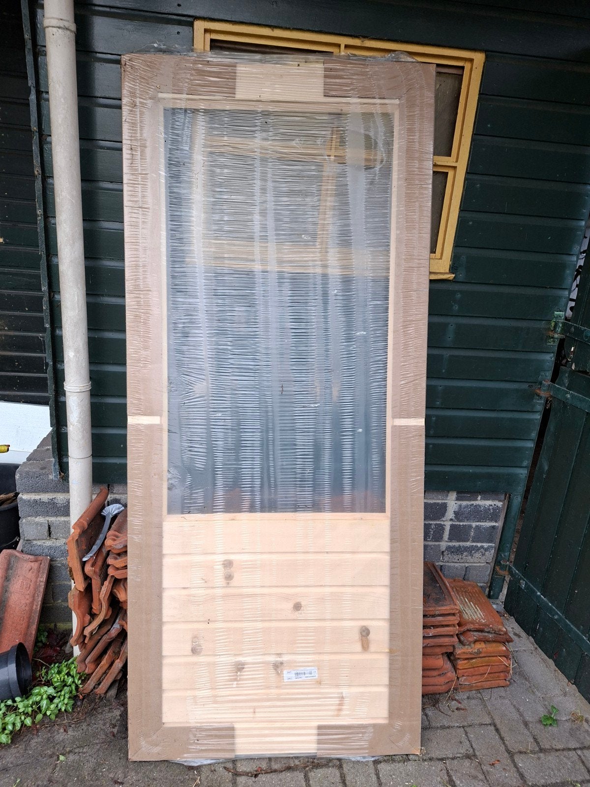Nieuwe binnendeur met draadglas en deurbeslag, Ophalen, 80 tot 100 cm, Binnendeur, Nieuw