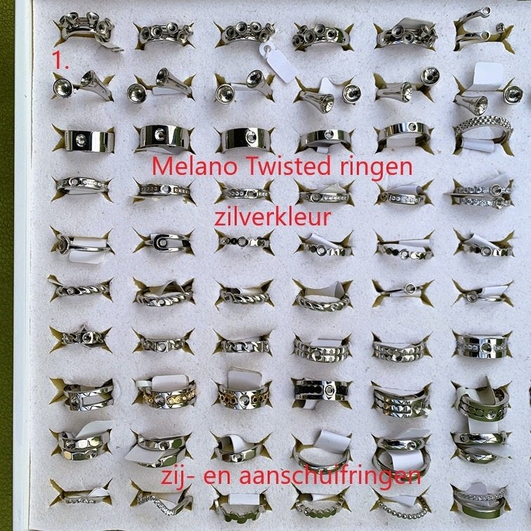 NIEUW:Melano TWISTED Ringen+Zettingen+Armbanden+Ketting+Oorb, Nieuw, Ophalen of Verzenden, 17 tot 18, Dame