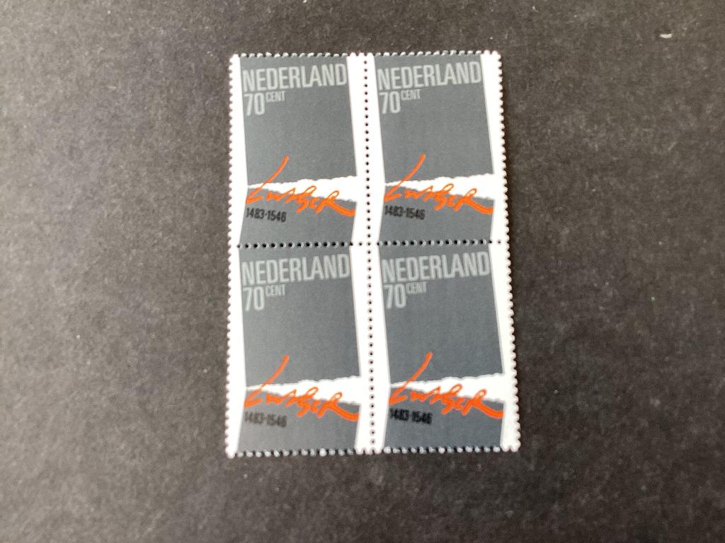 1993, Luther, 1294/ blok van 4, Postzegels en Munten, Postzegels | Nederland, Verzenden, Na 1940, Postfris