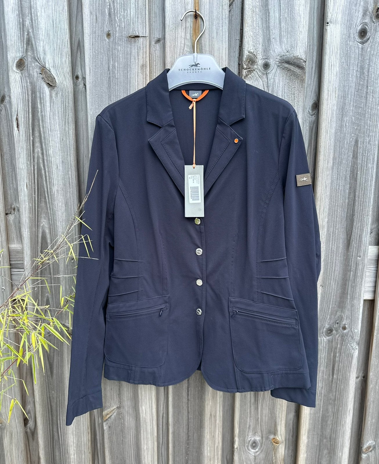 Nieuw luxe Schockemohle Sports rijjasje wedstrijdjasje 42, Dieren en Toebehoren, Paardrijkleding, Blauw, L, Dressuur, Overige merken