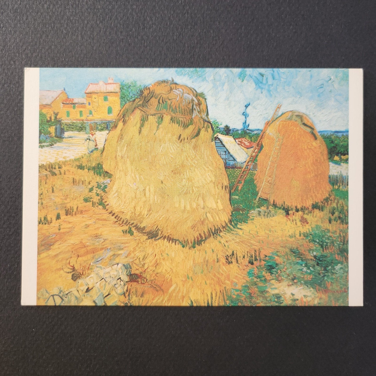 Kunstkaart Vincent van Gogh - Hooimijten in de Provence, Verzenden, 1980 tot heden, Ongelopen, Cultuur en Media