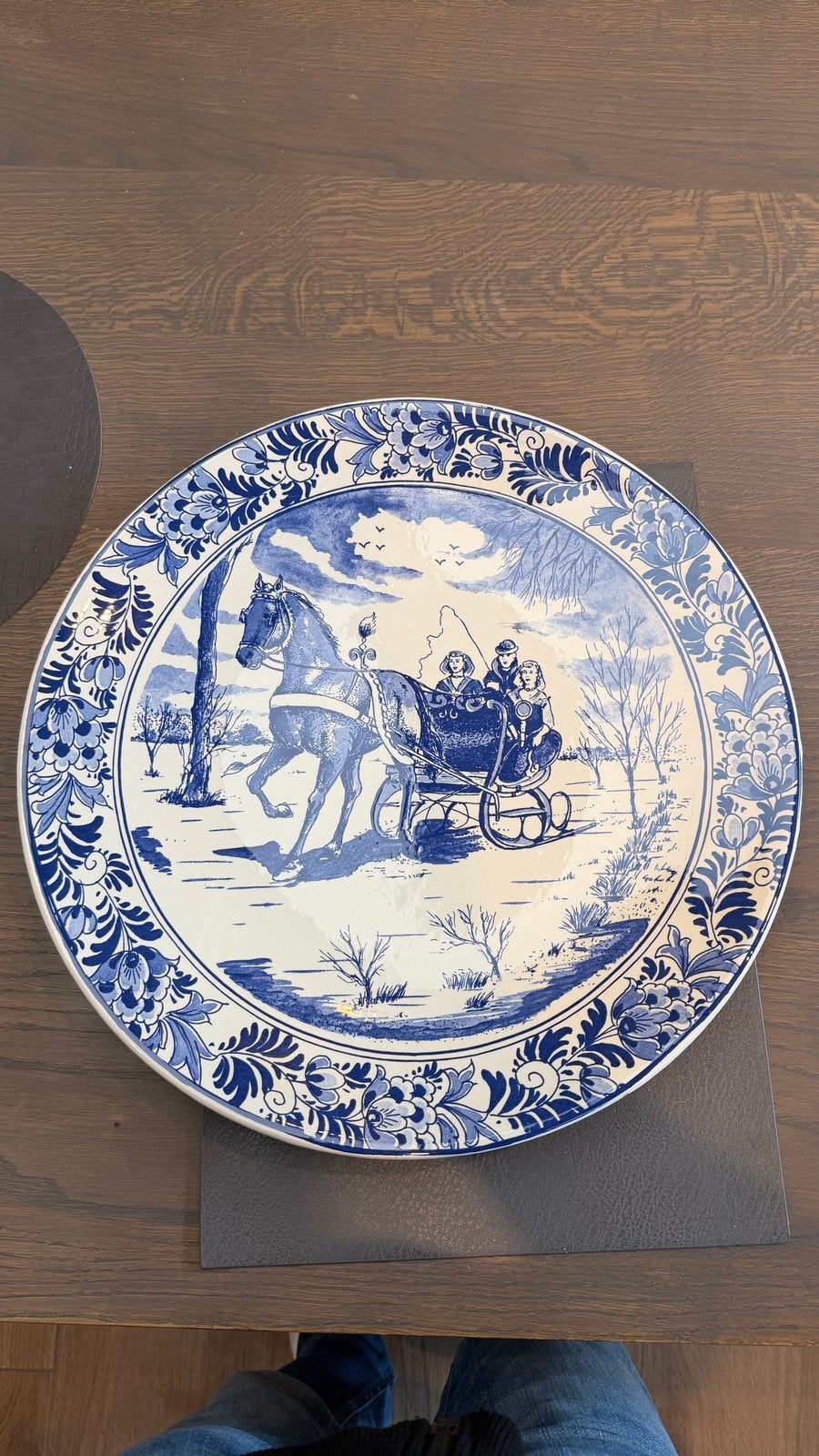 Groot delfts blauw bord, Ophalen of Verzenden