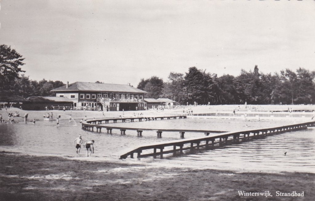 18907 Winterswijk Strandbad groenlo Meddo gelderland 1956, Verzenden, 1940 tot 1960, Gelopen, Gelderland