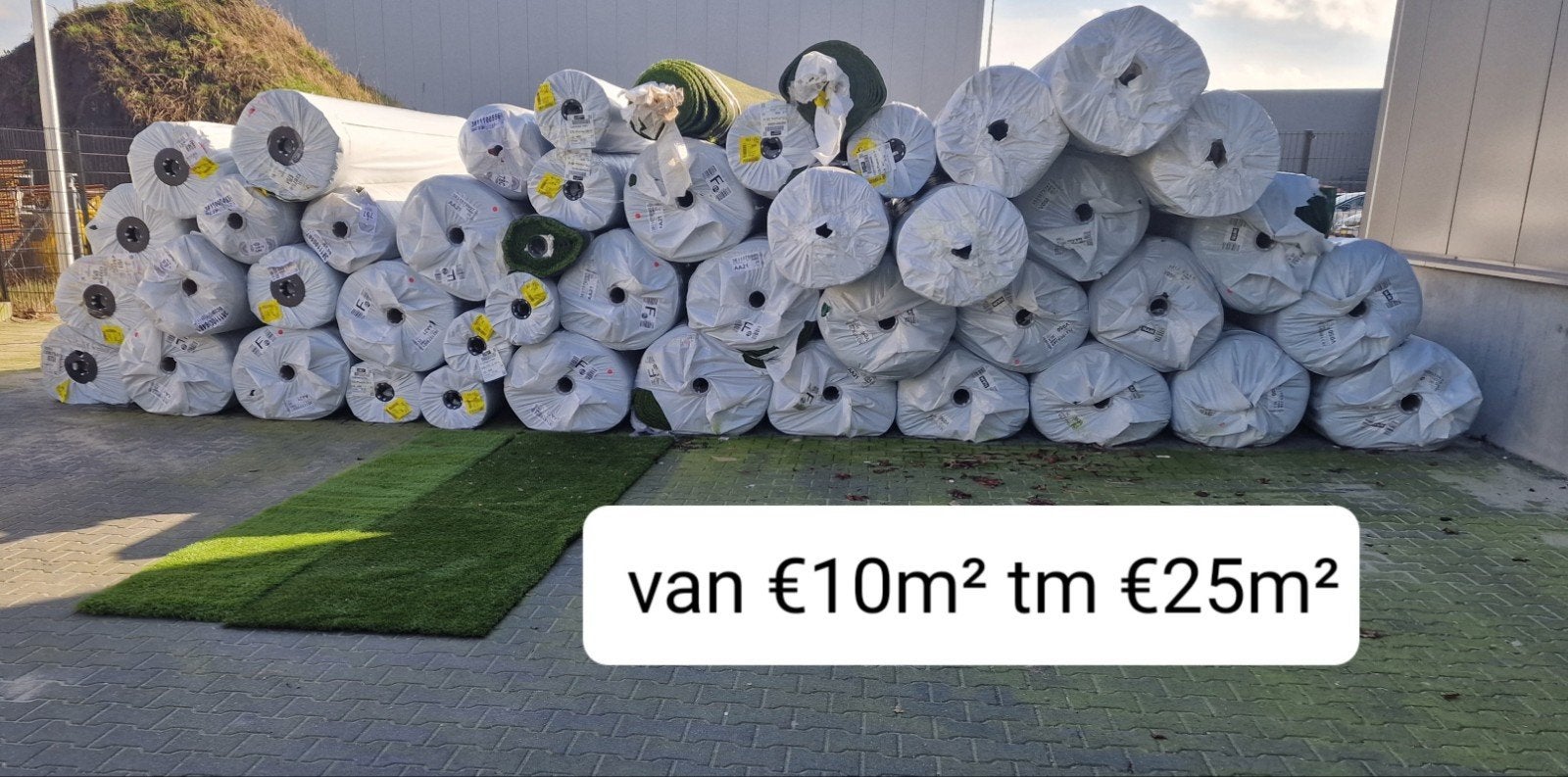 Kunstgras en couponnen - Grote voorraad, scherpe prijzen, Ophalen of Verzenden, Nieuw, 20 m² of meer